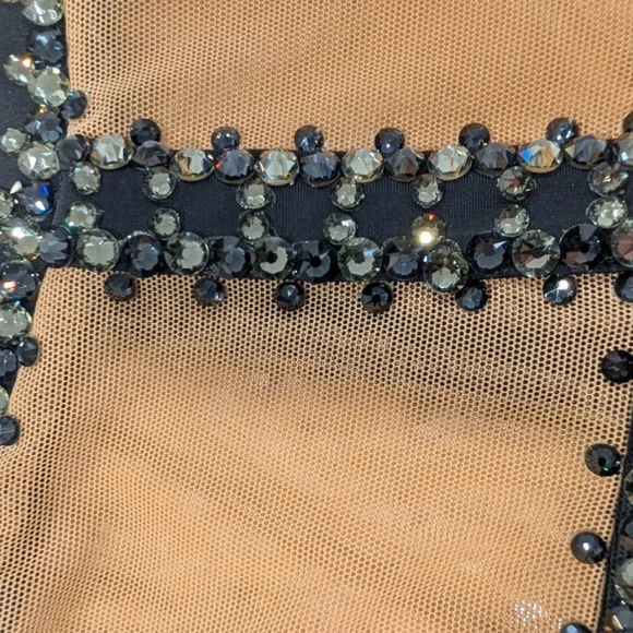 CUSTOM HANDMADE Ice Figure Skating SOLO DRESS Baton Twirling Dance Leotard OOAK - Picture 16 of 16